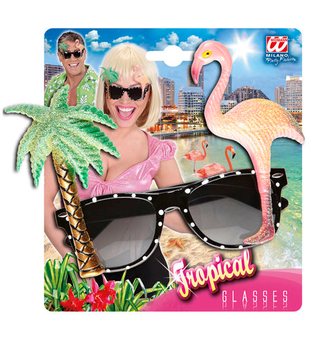 e-carnavalskleding-SYK Hawaii bril tropische flamingo