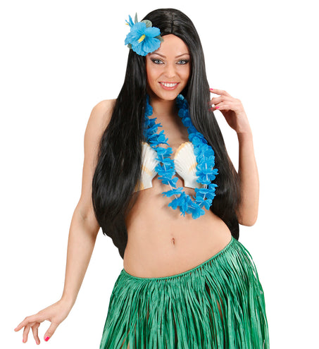 e-carnavalskleding-SYK Hawaii krans licht blauw