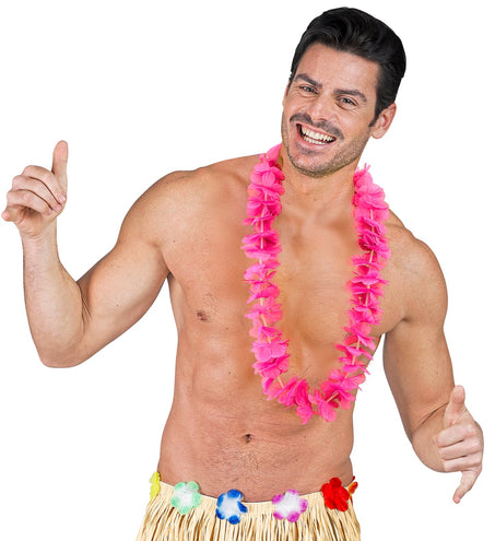 e-carnavalskleding-SYK Hawaii krans roze