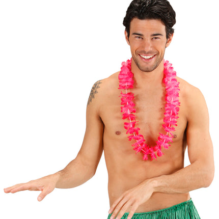 e-carnavalskleding-SYK Hawaii krans roze