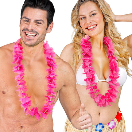 e-carnavalskleding-SYK Hawaii krans roze
