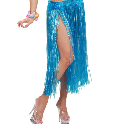 e-carnavalskleding-SYK Hawaii rok blauw lang