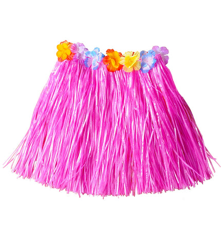 e-carnavalskleding-SYK Hawaii rok kort roze