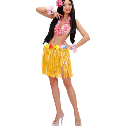 e-carnavalskleding-SYK Hawaii rok kort stro kleurig