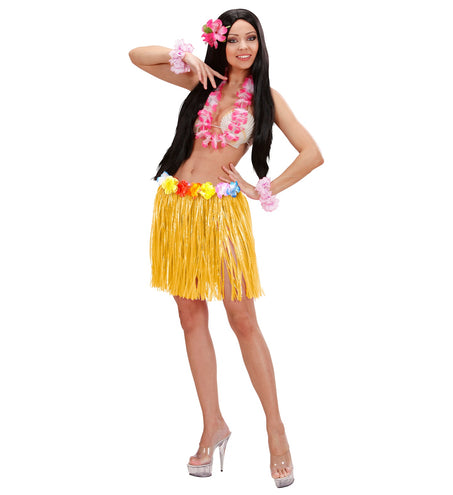 e-carnavalskleding-SYK Hawaii rok kort stro kleurig