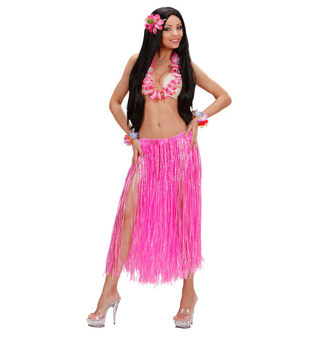 e-carnavalskleding-SYK Hawaii rok lang roze