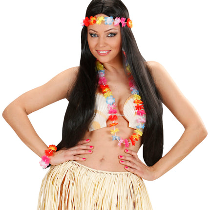 e-carnavalskleding-SYK Hawaii set meerkleurig