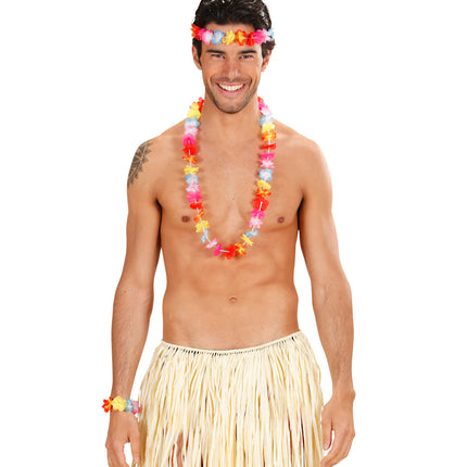 e-carnavalskleding-SYK Hawaii set meerkleurig