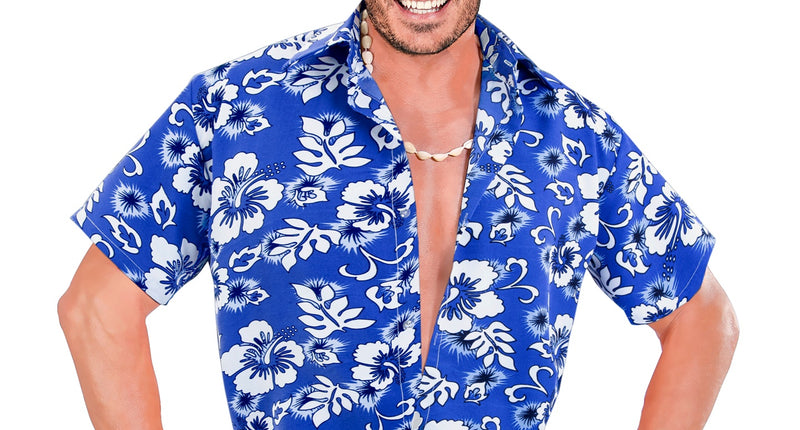 e-carnavalskleding-SYK Hawaii shirt blauw tropical Danny