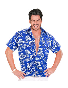 e-carnavalskleding-SYK Hawaii shirt blauw tropical Danny