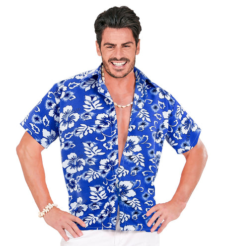 e-carnavalskleding-SYK Hawaii shirt blauw tropical Danny