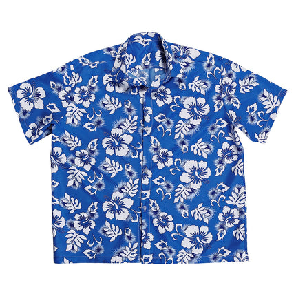 e-carnavalskleding-SYK Hawaii shirt blauw tropical Danny