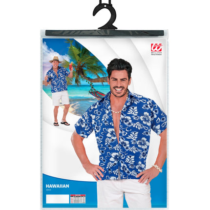 e-carnavalskleding-SYK Hawaii shirt blauw tropical Danny