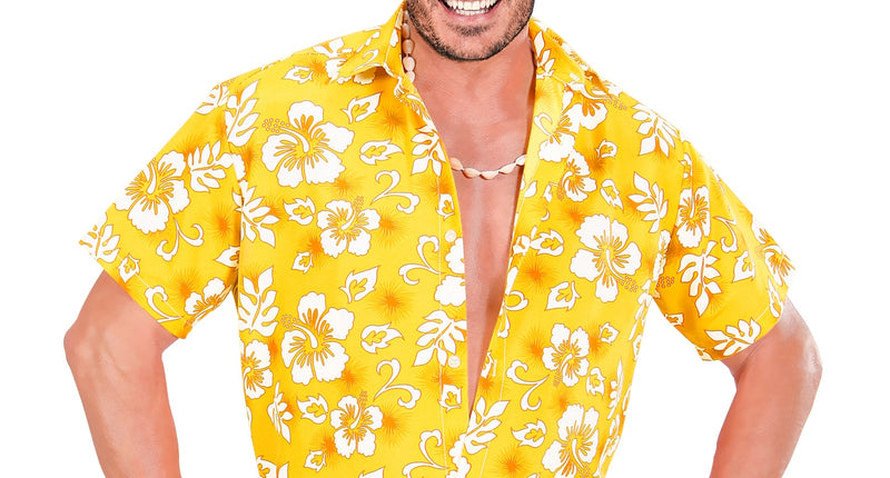 e-carnavalskleding-SYK Hawaii shirt geel tropical Danny