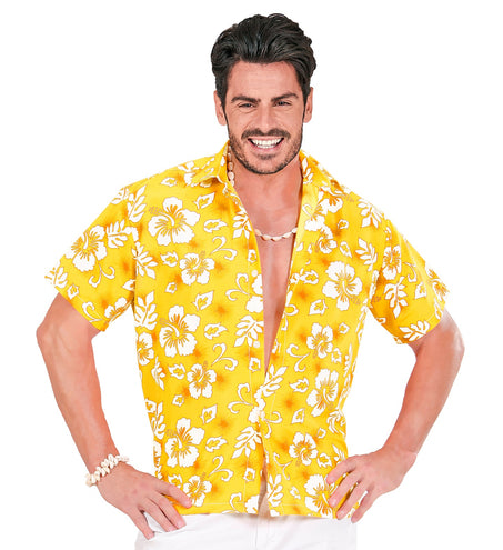 e-carnavalskleding-SYK Hawaii shirt geel tropical Danny