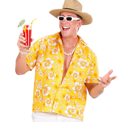 e-carnavalskleding-SYK Hawaii shirt geel tropical Danny