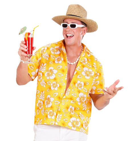 e-carnavalskleding-SYK Hawaii shirt geel tropical Danny