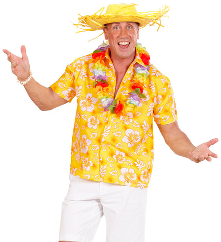 e-carnavalskleding-SYK Hawaii shirt geel tropical Danny