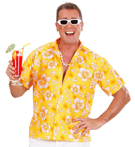 e-carnavalskleding-SYK Hawaii shirt geel tropical Danny