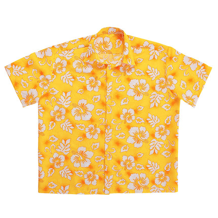 e-carnavalskleding-SYK Hawaii shirt geel tropical Danny