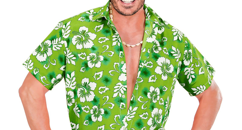 e-carnavalskleding-SYK Hawaii shirt groen tropical Danny