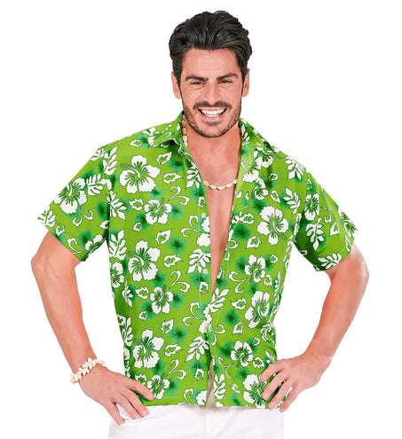e-carnavalskleding-SYK Hawaii shirt groen tropical Danny