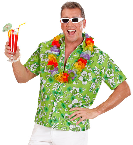 e-carnavalskleding-SYK Hawaii shirt groen tropical Danny