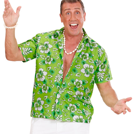 e-carnavalskleding-SYK Hawaii shirt groen tropical Danny