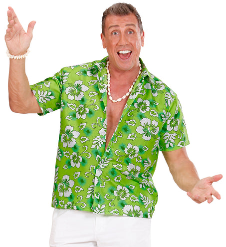 e-carnavalskleding-SYK Hawaii shirt groen tropical Danny