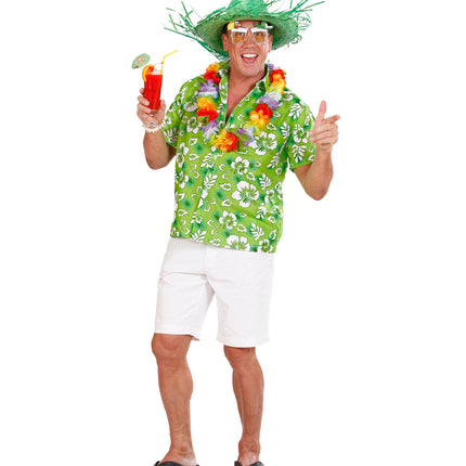 e-carnavalskleding-SYK Hawaii shirt groen tropical Danny