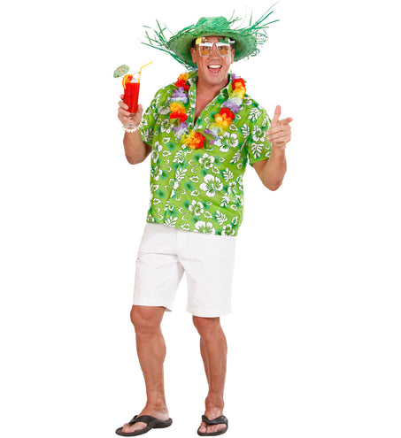 e-carnavalskleding-SYK Hawaii shirt groen tropical Danny