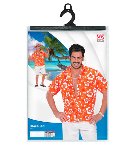 e-carnavalskleding-SYK Hawaii shirt oranje tropical Danny