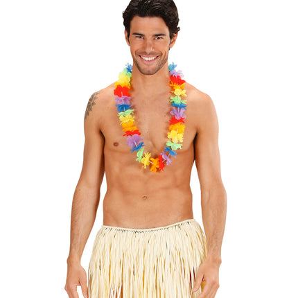 e-carnavalskleding-SYK Hawaiikrans regenboog