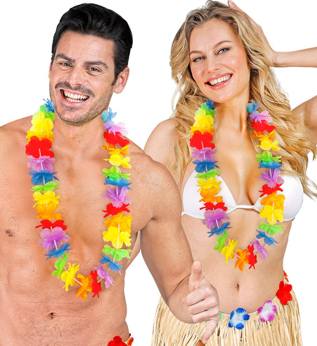 e-carnavalskleding-SYK Hawaiikrans regenboog