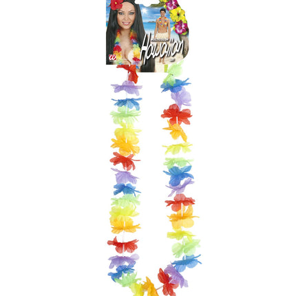 e-carnavalskleding-SYK Hawaiikrans regenboog
