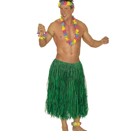 e-carnavalskleding-SYK Hawaiirokje groen lang
