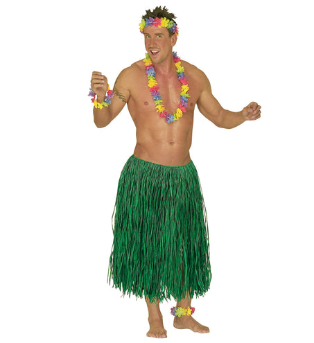 e-carnavalskleding-SYK Hawaiirokje groen lang