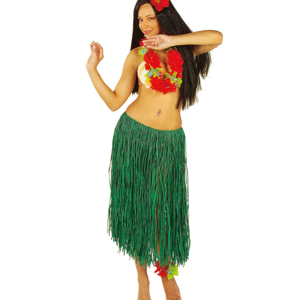 e-carnavalskleding-SYK Hawaiirokje groen lang
