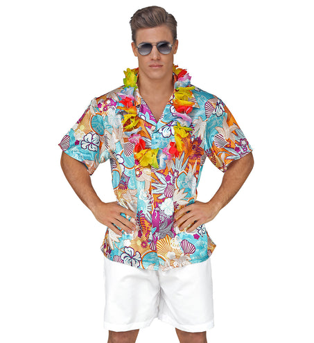 e-carnavalskleding-SYK Hawaiishirt flowers multi