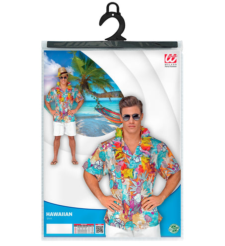 e-carnavalskleding-SYK Hawaiishirt flowers multi