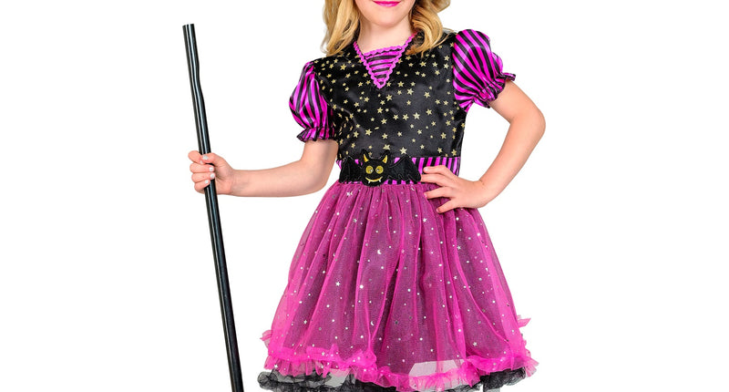 e-carnavalskleding-SYK Heks kind roze Eva