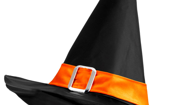 e-carnavalskleding-SYK Heksen hoed kind met oranje riem