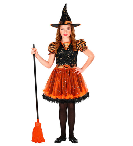 e-carnavalskleding-SYK Heksenjurk oranje Witchie