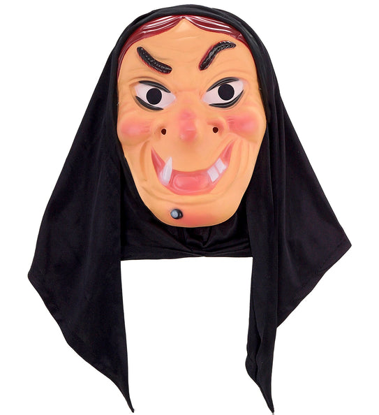 e-carnavalskleding-SYK Heksenmasker Rina met hoofddoek