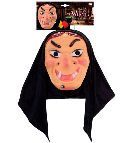 e-carnavalskleding-SYK Heksenmasker Rina met hoofddoek