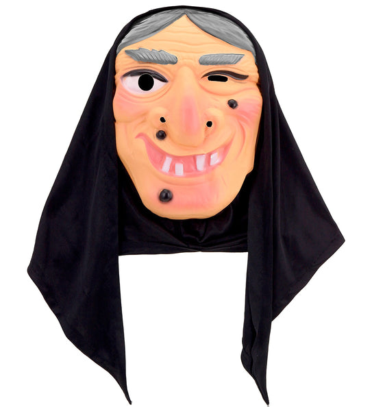 e-carnavalskleding-SYK Heksenmasker Tinie  met hoofddoek