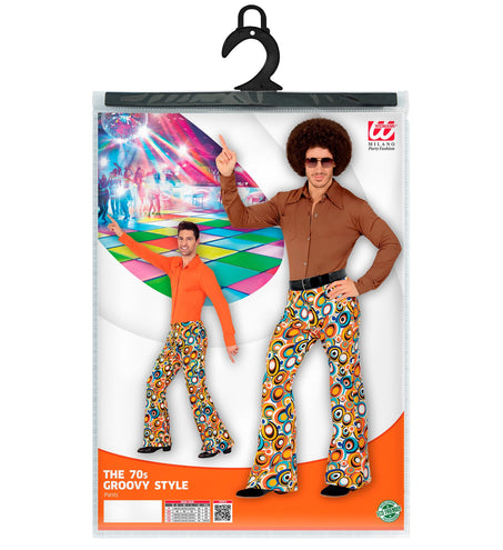 e-carnavalskleding-SYK Heren disco broek jaren 70 cirkels