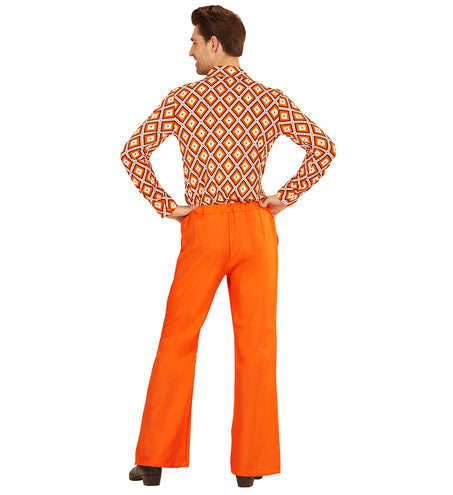 e-carnavalskleding-SYK Heren disco broek jaren 70 oranje