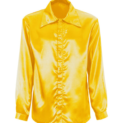 e-carnavalskleding-SYK Heren jaren 70 disco blouse geel