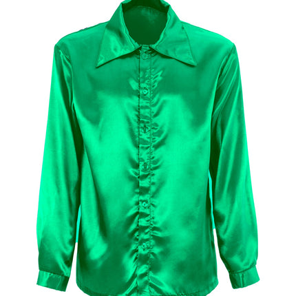 e-carnavalskleding-SYK Heren jaren 70 disco blouse groen
